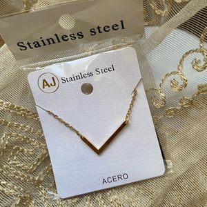 Stainless Steel Letter L Gold Necklace